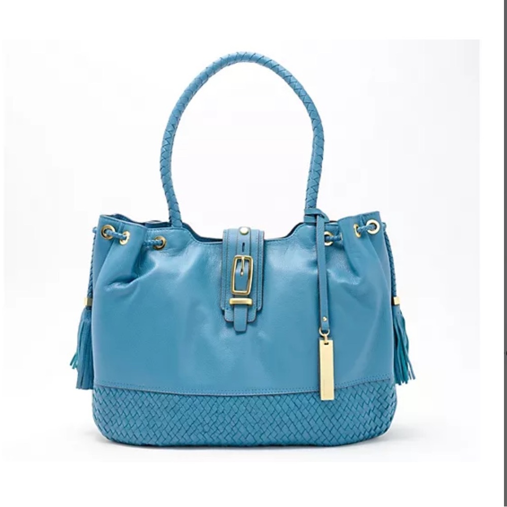 “New In Bag” LODIS Woven Leather Cinch Amal Tote